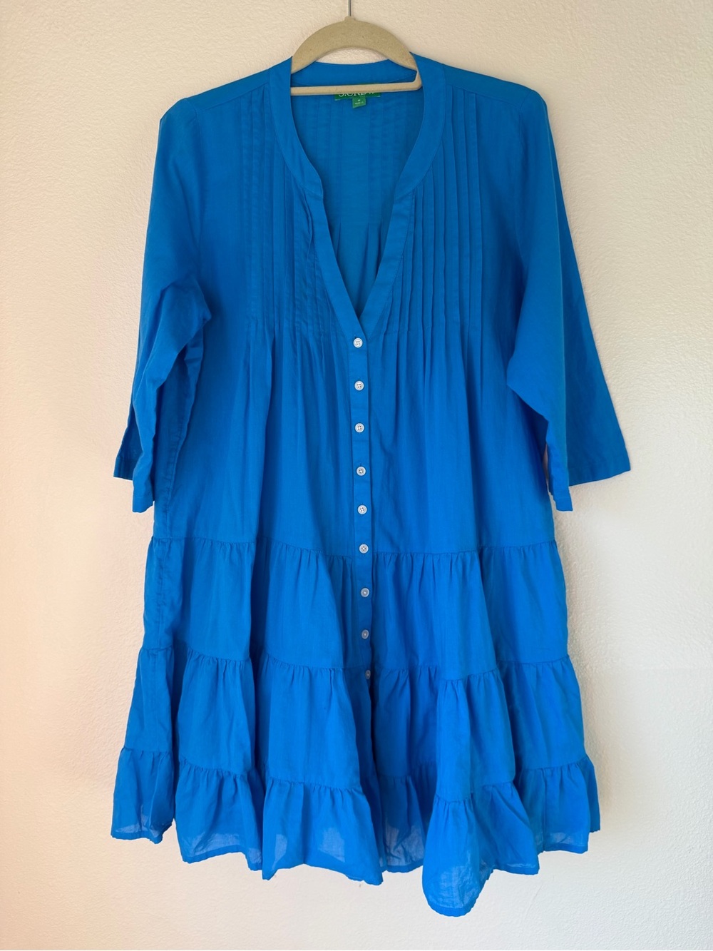 J. Crew Tiered Cotton Mini Dress, Size Medium